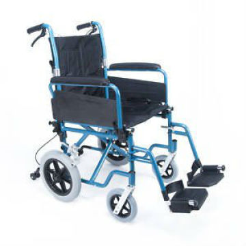 12" rear wheel Foldable backrest aluminum transit wheelchair